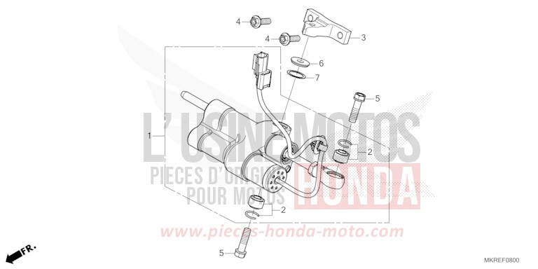 AMORTIS. DIRECTION de CBR1000RR SP SP1 SP2 MAT PEARL MORION BLACK (NHC33) 2024